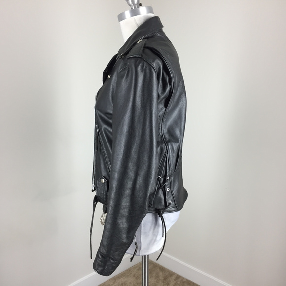 Harley Davidson Women's S Black leather Moto coat - Picture 4 of 9